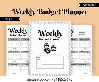 2024 weekly budget planner logbook