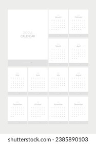 2024 year calendar templeate about korean holiday