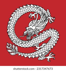 2024 Year of dragon design element - Swirling move