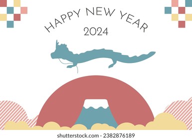 2024 Year of the Dragon New Year's Card Illustration