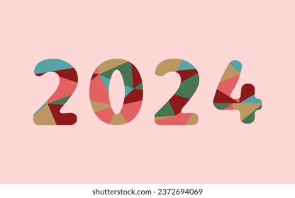 2024.postcard.pattern.congratulation.Happy New Year.animation.beauty.holiday.New Year.with an interesting background. snow. christmas tree.decoration. fun. work. happiness. minimalism. ornament. digit