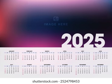 2025 and 2026 corporate design calendar templates, with weeks starting on Sunday, available in vector format. Desk calendar for 2025 and annual calendar template for 2025.