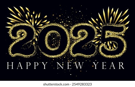 2025 abstract Happy New Year poster, background, 3d Happy New Year 2025