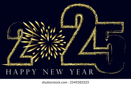 2025 abstract Happy New Year poster, background, 3d Happy New Year 2025