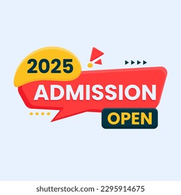 2025 admission open banner abstract school college coaching clipart