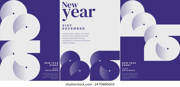 2025 annual report template layout design, Typography flat design. 2025 Trends business diary cover for 2025 with wishes. Brochure design template, banner. Vector image