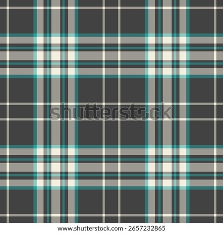 2025 background plaid pattern, quilt seamless textile check. Selection fabric tartan texture vector in teal and vintage gray colors palette.