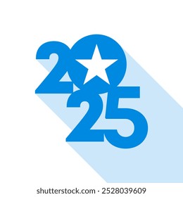 Anuncio de 2025 con la bandera de Somalia en el interior. Ilustración vectorial.