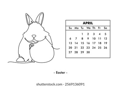  2025 Calendar Concept. Single line draw design. Full length animation illustration. High quality 4k footage.