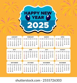 2025 Calendar Design with Minimalist Layout