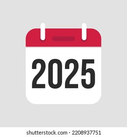 2025 Calendar icon symbol vector.