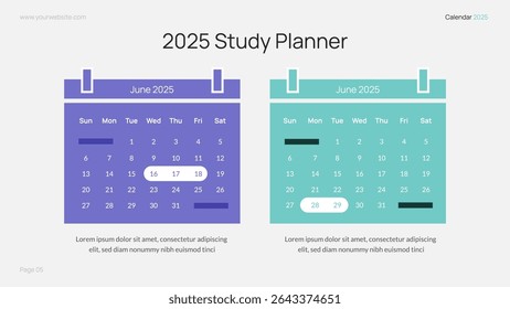 2025 Calendar Study Planner Infographic