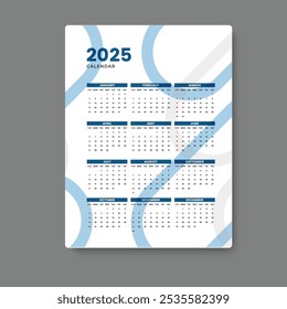 2025 calendar template design vector eps 10