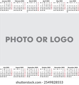 2025 calendar that can add photos or logos