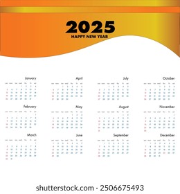 2025 calender art design free download