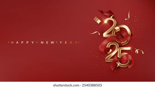 2025 Chinese new year banner template design. Chinese traditional design elements