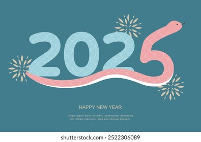 2025 modelo chinês de ilustração de ano novo com cobra. 
