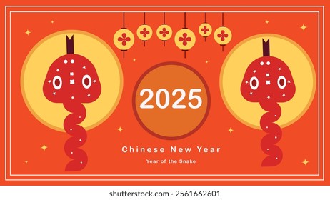 2025 Chinese new year. Set vector backgrounds. year of the snake 2025, happy new year 2025