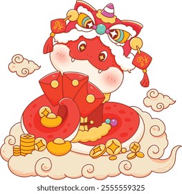 2025 Chinese New Year Snake Cute Cartoon Character