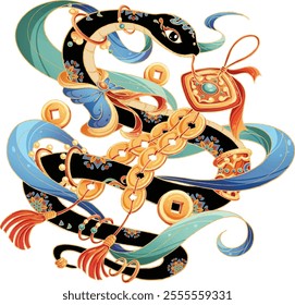 2025 Chinese New Year Snake Elegant Character