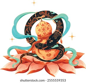 2025 Chinese New Year Snake Elegant Character