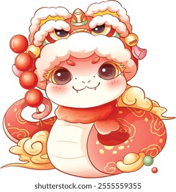 2025 Chinese New Year Snake Cute Cartoon Character