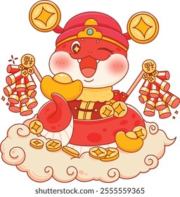 2025 Chinese New Year Snake Cute Cartoon Character