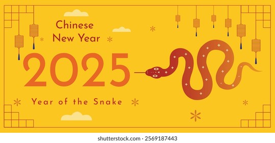 2025, Chinese New Year , Year Of the Snake , Snake , Background Design , poster 