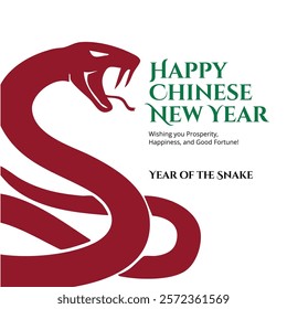 2025 Chinese New Year. Vector illustration with combining the snake with numbers, asian symbols, Year of the Snake. Translation of hieroglyphs: snake. Template of cover, card, poster.