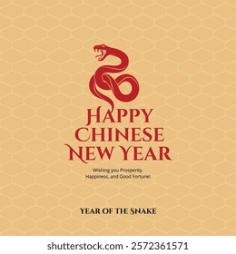 2025 Chinese New Year. Vector illustration with combining the snake with numbers, asian symbols, Year of the Snake. Translation of hieroglyphs: snake. Template of cover, card, poster.