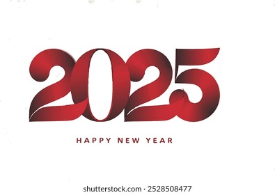 2025 colorful Happy New Year card. Vector