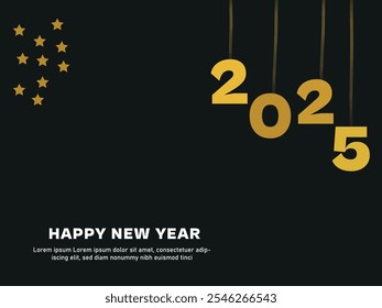 2025 kleurrijk van Happy New Year achtergrond ontwerp