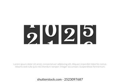 2025 Counter code Vector template design in white background