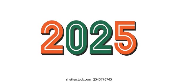 2025 creative banner,minimalistic flat vector illustration,,plain background