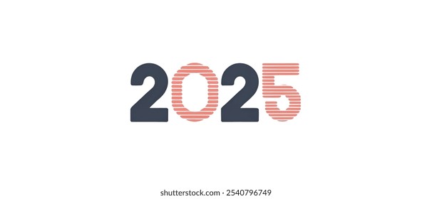 2025 creative banner,minimalistic flat vector illustration,,plain background