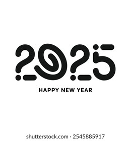 A 2025 creative symbol represents innovation, growth, and futuristic aspirations. Modern design elements, bold numbers and dynamic typography to convey optimism and new beginnings for the year ahead.