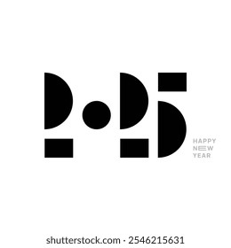 A 2025 creative symbol represents innovation, growth, and futuristic aspirations. Modern design elements, bold numbers and dynamic typography to convey optimism and new beginnings for the year ahead.