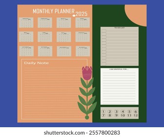 2025 daily planner, weekly planner,monthly planner, yearly planner,to do list,habit tracker,notes, calendar