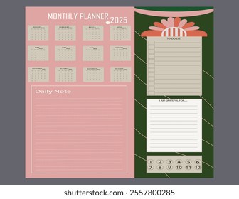 2025 daily planner, weekly planner,monthly planner, yearly planner,to do list,habit tracker,notes, calendar