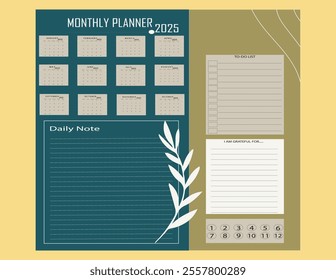 2025 daily planner, weekly planner,monthly planner, yearly planner,to do list,habit tracker,notes, calendar