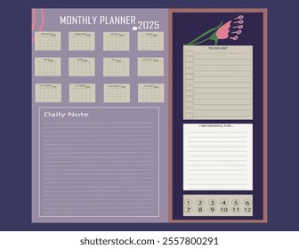 2025 daily planner, weekly planner,monthly planner, yearly planner,to do list,habit tracker,notes, calendar