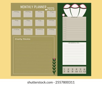 2025 daily planner, weekly planner,monthly planner, yearly planner,to do list,habit tracker,notes, calendar