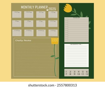 2025 daily planner, weekly planner,monthly planner, yearly planner,to do list,habit tracker,notes, calendar