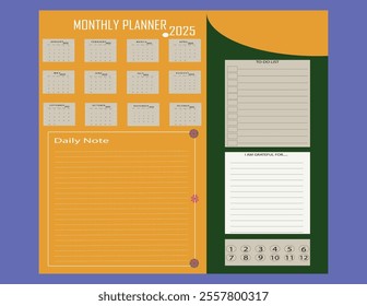 2025 daily planner, weekly planner,monthly planner, yearly planner,to do list,habit tracker,notes, calendar