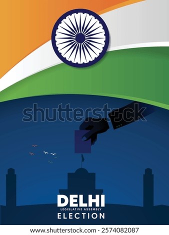 2025 Delhi Legislative Assembly election vector poster