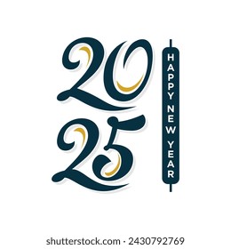 2025 design element vector icon with creative concept