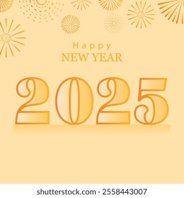 2025 design happy new year Congratulations on the Occasion of the New Year 2025
