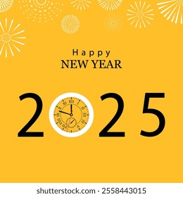 2025 design happy new year Congratulations on the Occasion of the New Year 2025