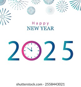 2025 design happy new year Congratulations on the Occasion of the New Year 2025