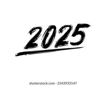 2025 Design Illustration, artistic, flat, simple, memorable and eye catching, can use for Calendar Design, Website, News, Content, Infographic or Graphic Design Element. Vector Illustration